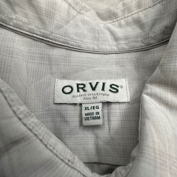 New ORVIS River Guide Short Sleeve Shirt XL Gray Titanium Plaid SPF Outdoor - Picture 8 of 11